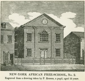 engraving of African Free School