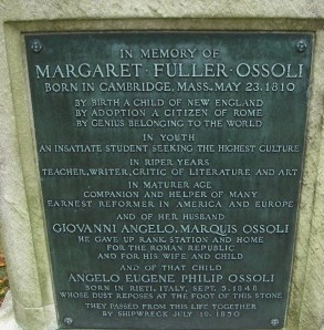 Memorial plaque for Margaret Fuller