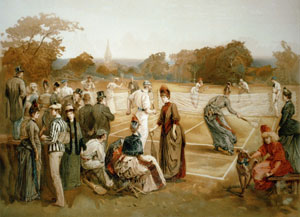 Tennis match in 1874