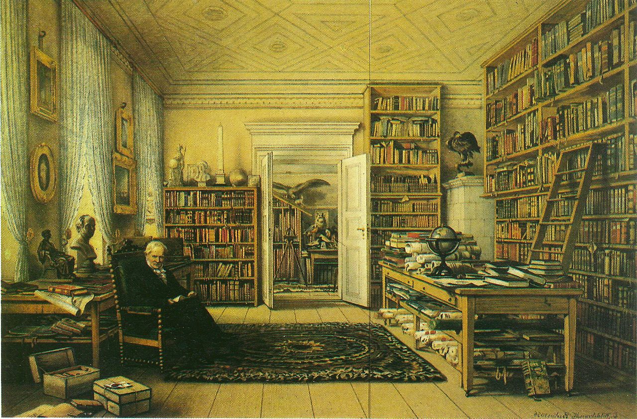 Humboldt in his library